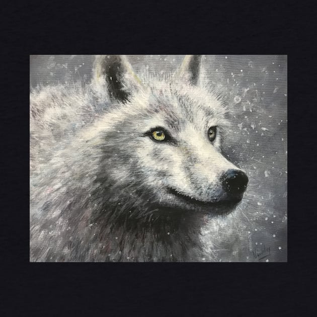 Whitey the Winter Wolf by artdesrapides